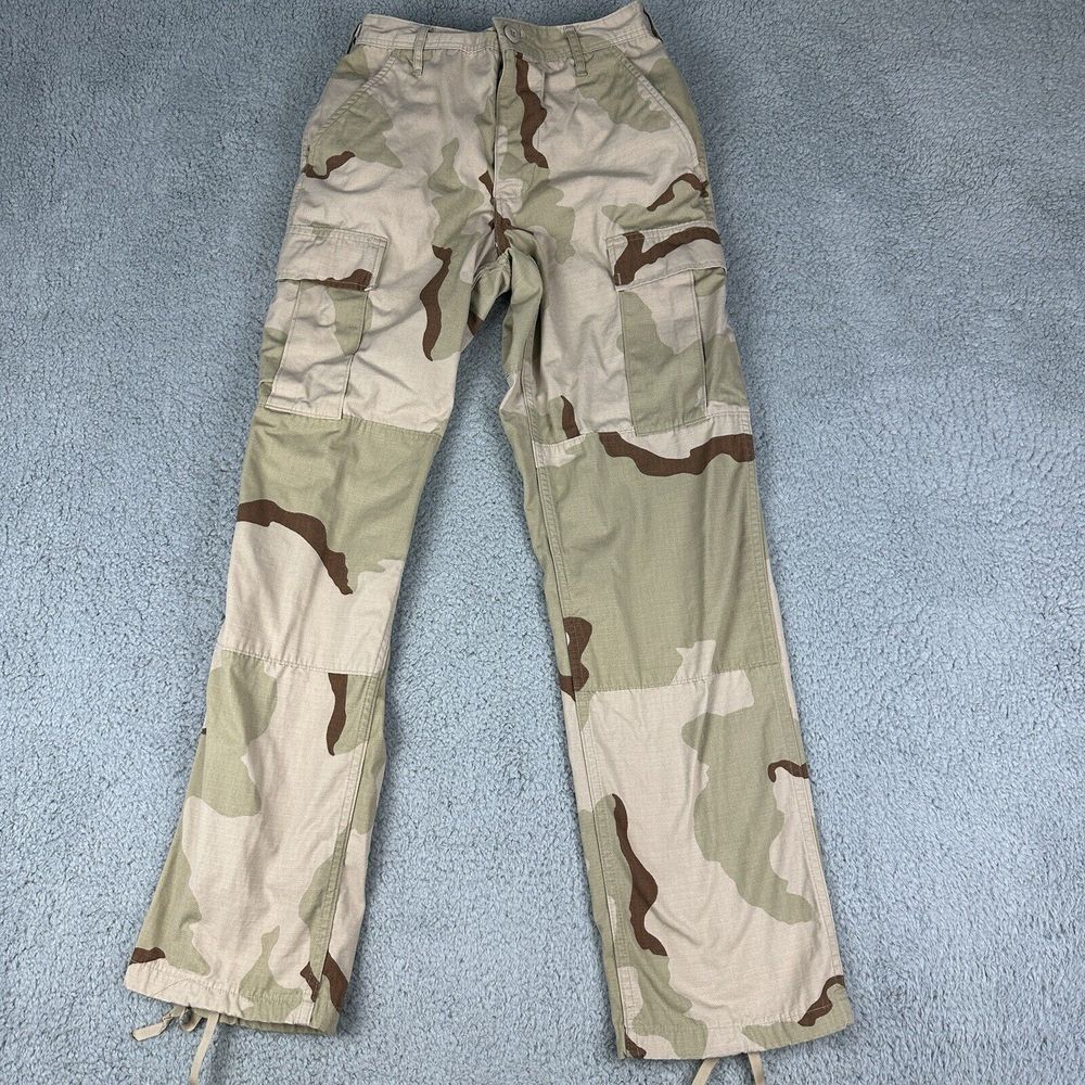 Military Pants Mens XS Regular Desert Storm Tri Color Camo Combat BDU